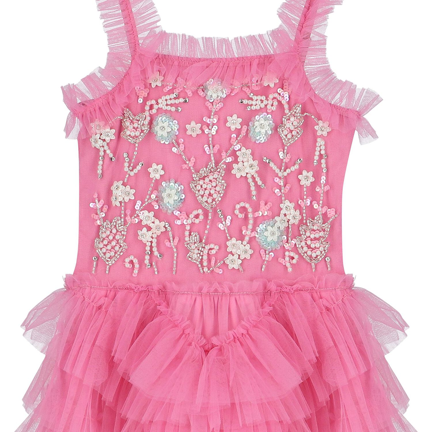 Girls Pink Tulle Dress, 1, hi-res image number null