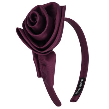 Girls Purple Rose Headband