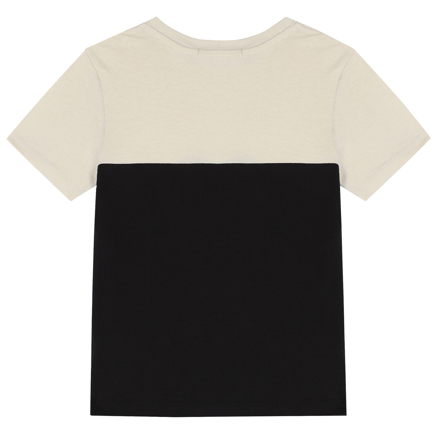 Boys Beige & Black Logo T-Shirt, 1, hi-res