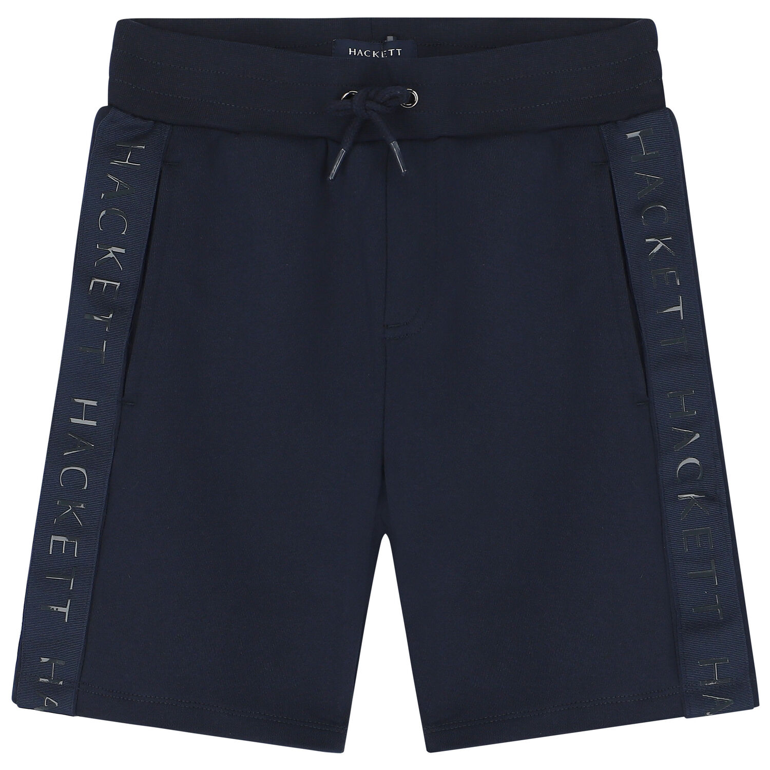 Boys Navy Blue Logo Shorts, 1, hi-res