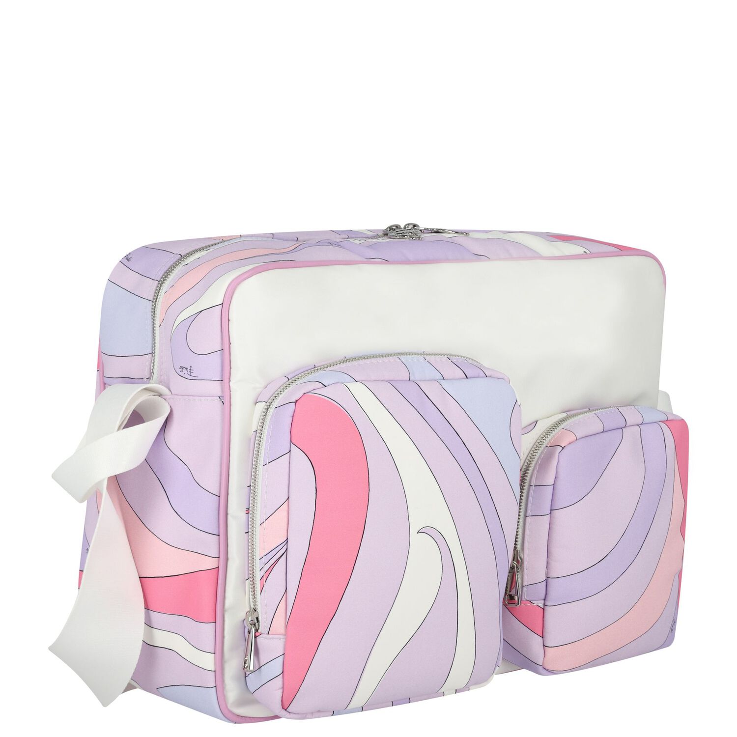 Baby Girls Purple & Pink Iride Changing Bag, 1, hi-res