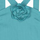 Girls Blue Flower Shorts Set, 1, hi-res