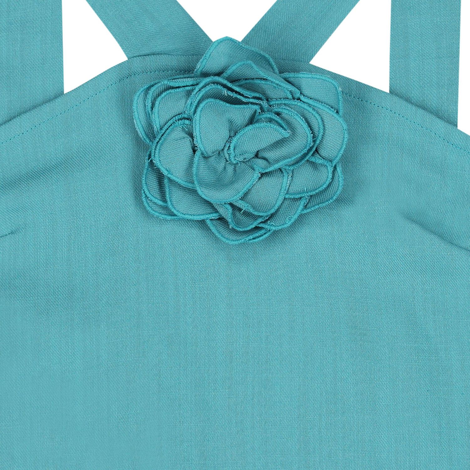Girls Blue Flower Shorts Set, 1, hi-res
