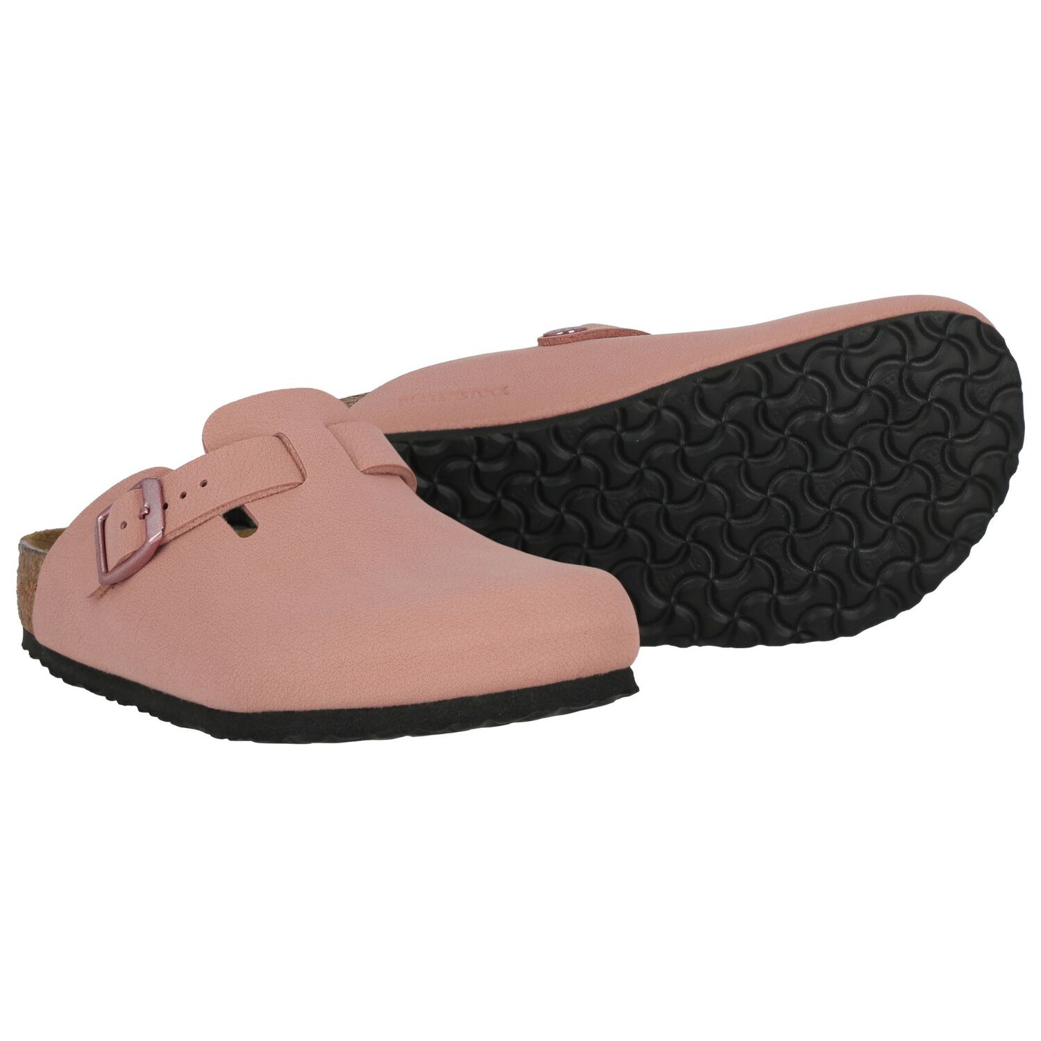 Girls Pink Logo Leather Clog , 1, hi-res
