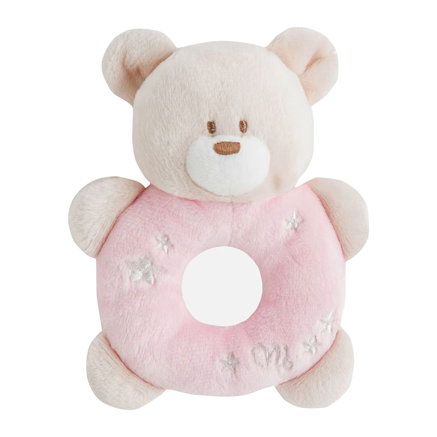 Baby Girls Pink Bear Rattle Toy, 2, hi-res