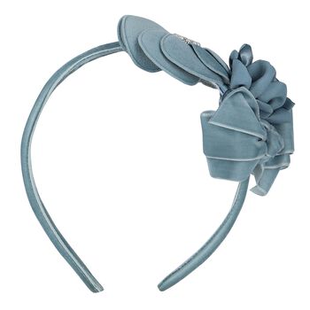 Girls Blue Floral Headband