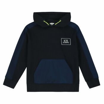 Boys Navy Blue Hooded Top