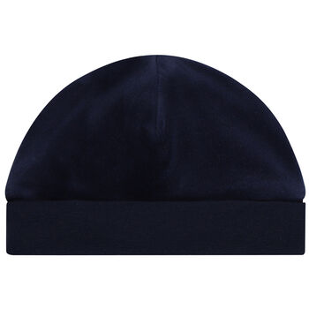 Baby Boys Navy Blue Logo Hat