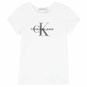 Girls White Logo T-Shirt