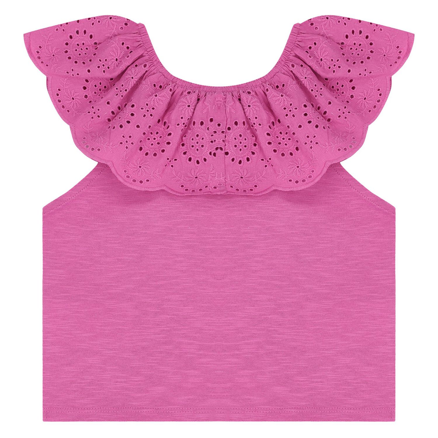 بلوزة دانتيل باللون الوردي للبنات, 1, hi-res image number null
