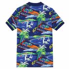 Boys Blue Logo Polo Shirt, 1, hi-res