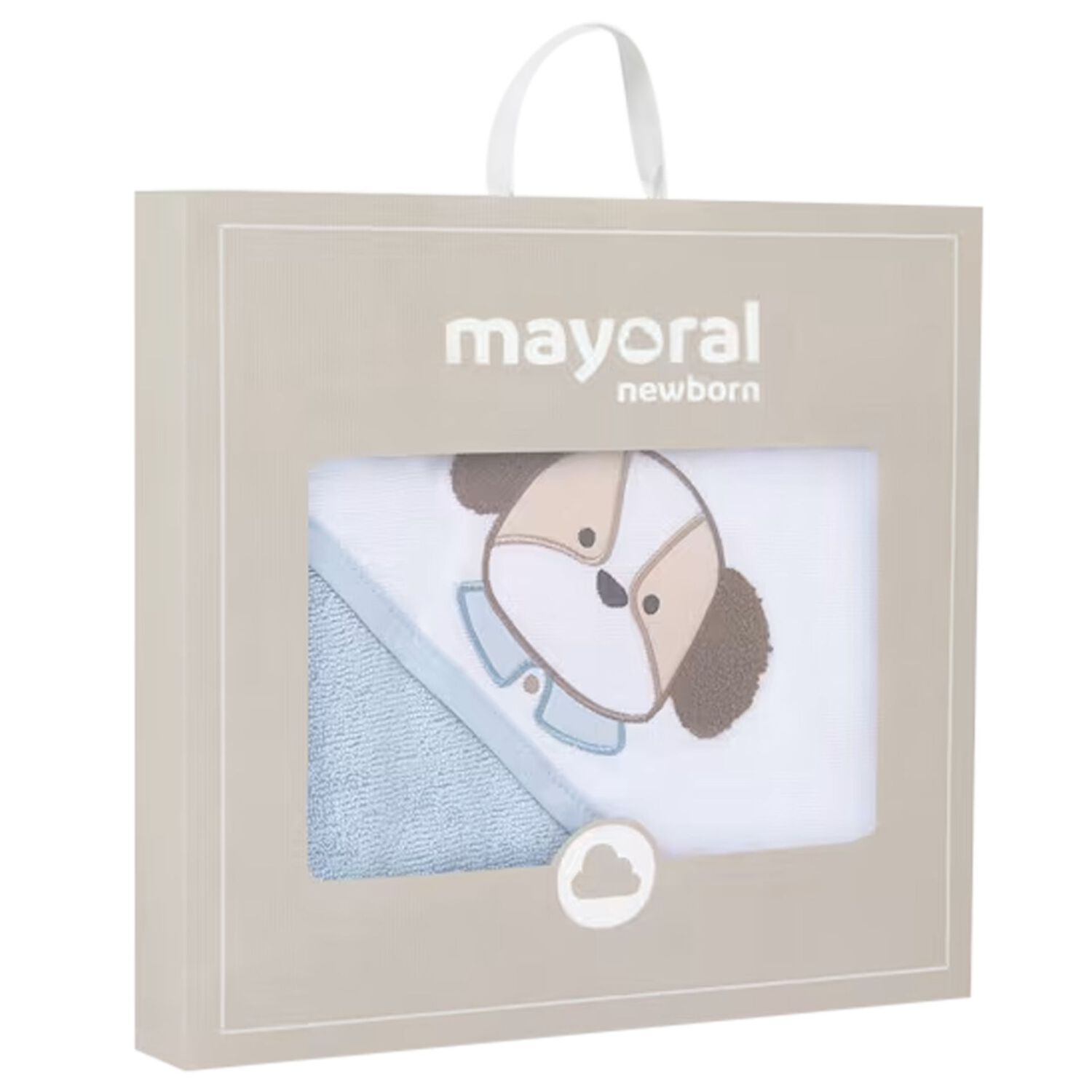 Baby Boys Blue Hooded Towel, 2, hi-res