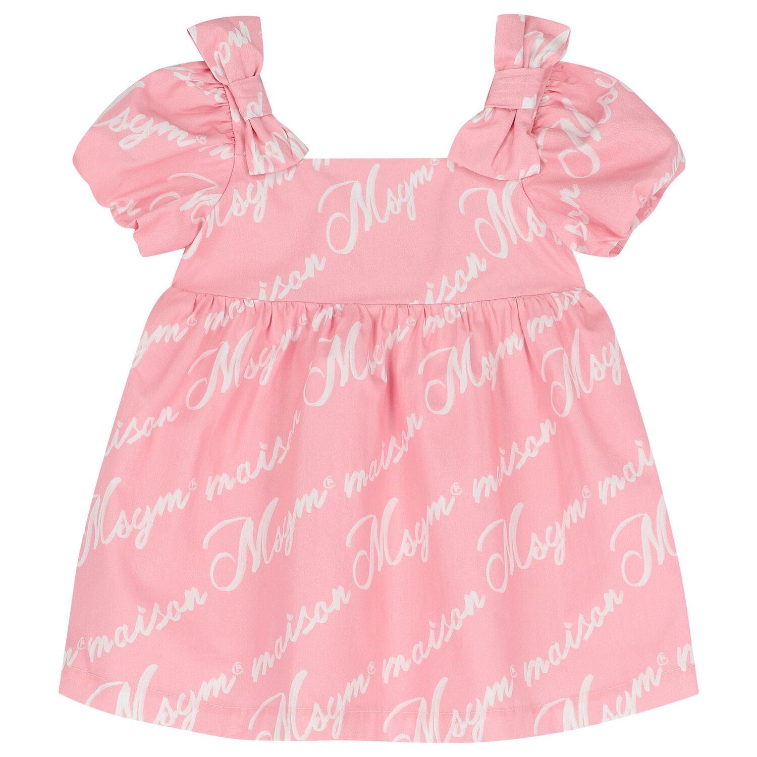Younger Girls Pink Logo Dress, 1, hi-res