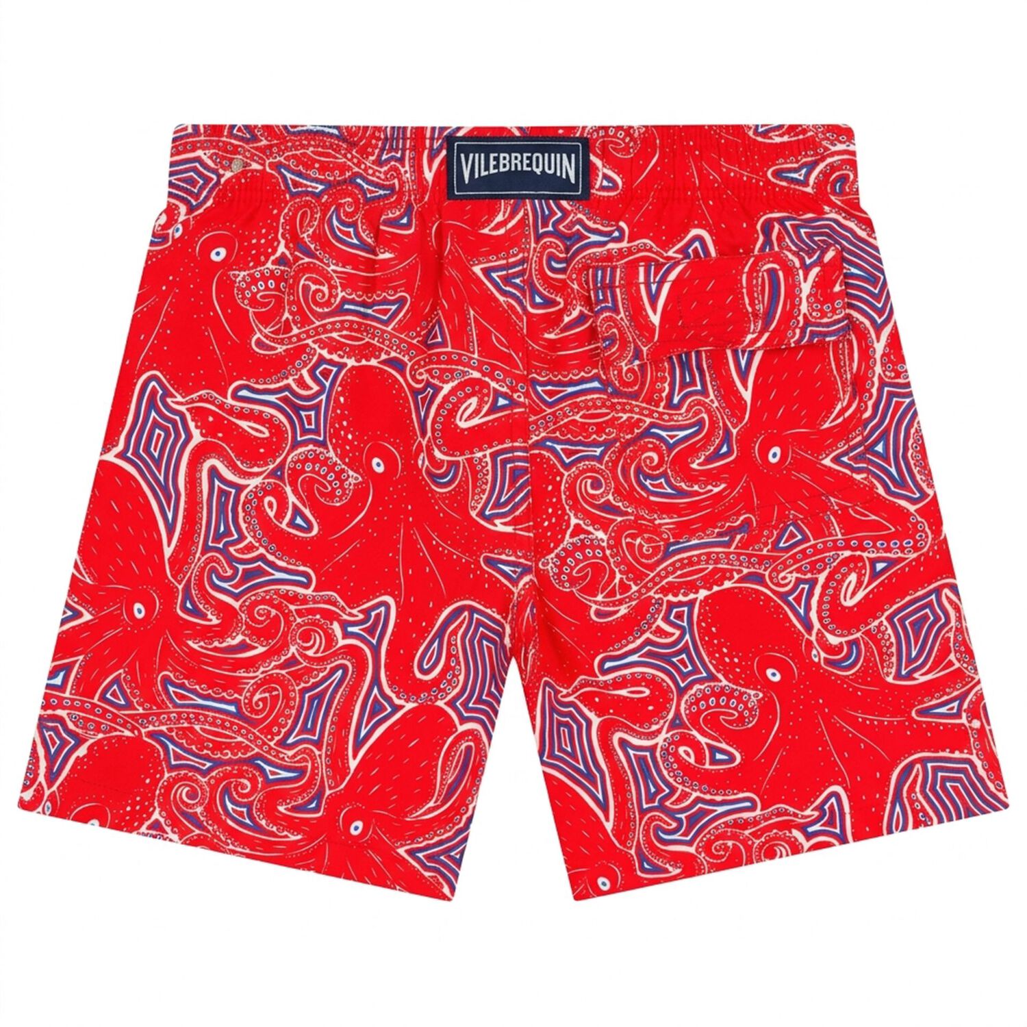 Boys Red Octopus Swim Shorts, 1, hi-res