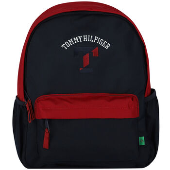 Boys Navy Blue & Red Varsity Logo Backpack