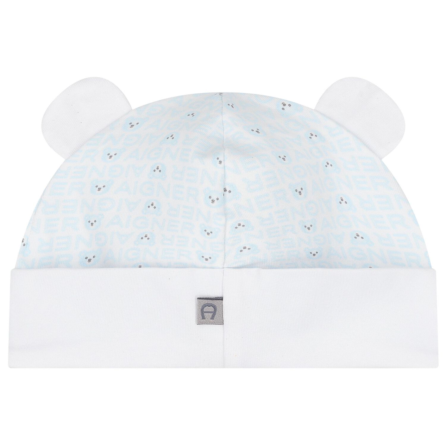Baby Boys White & Blue Teddy Bear Hat, 2, hi-res image number null