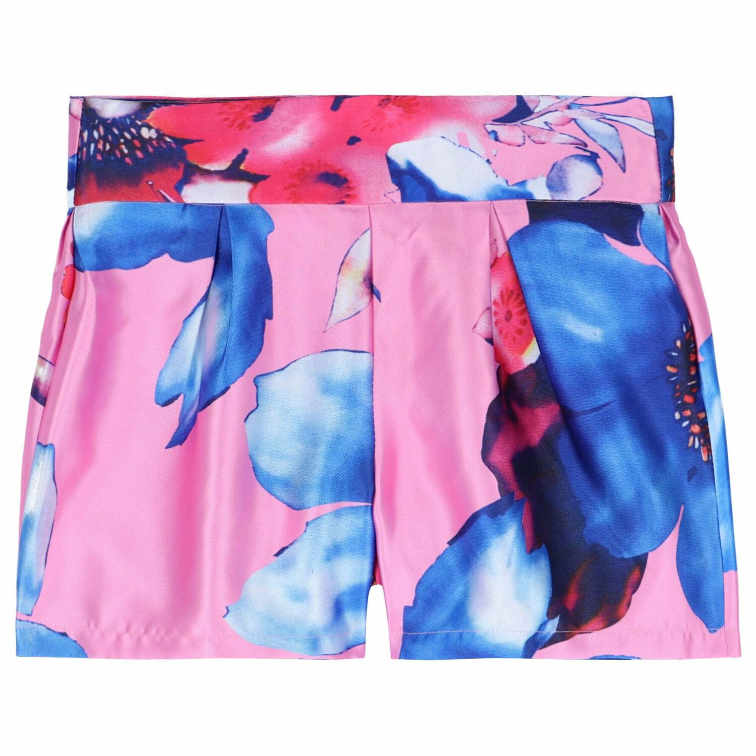 Girls Pink Printed Shorts, 1, hi-res image number null