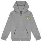 Boys Grey Tiger Logo Tracksuit, 1, hi-res