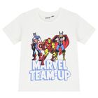 Boys White & Blue Marvel Pyjamas, 1, hi-res