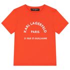 Boys Orange Logo T-Shirt, 3, hi-res