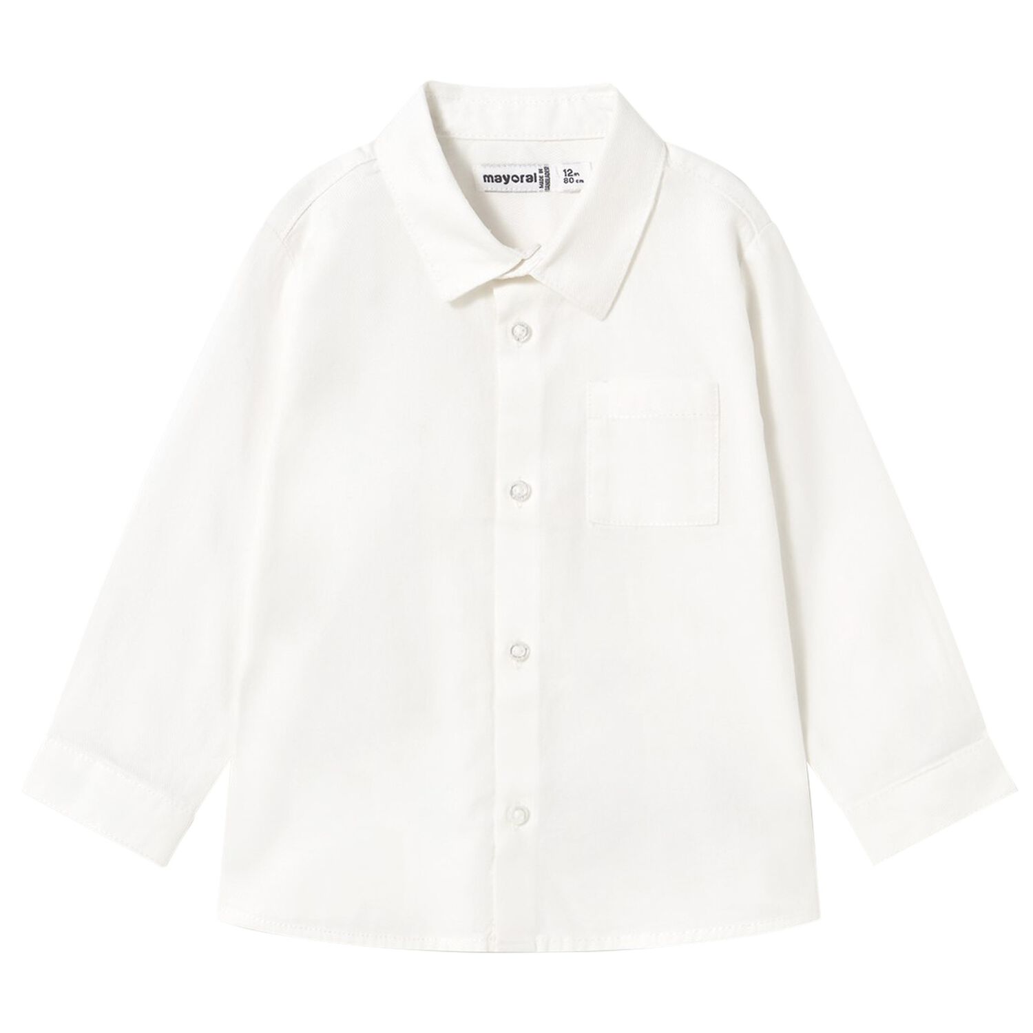 Baby Boys White Shirt, 1, hi-res