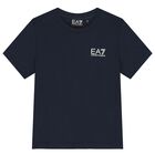 Boys Navy Blue Logo T-Shirt, 2, hi-res