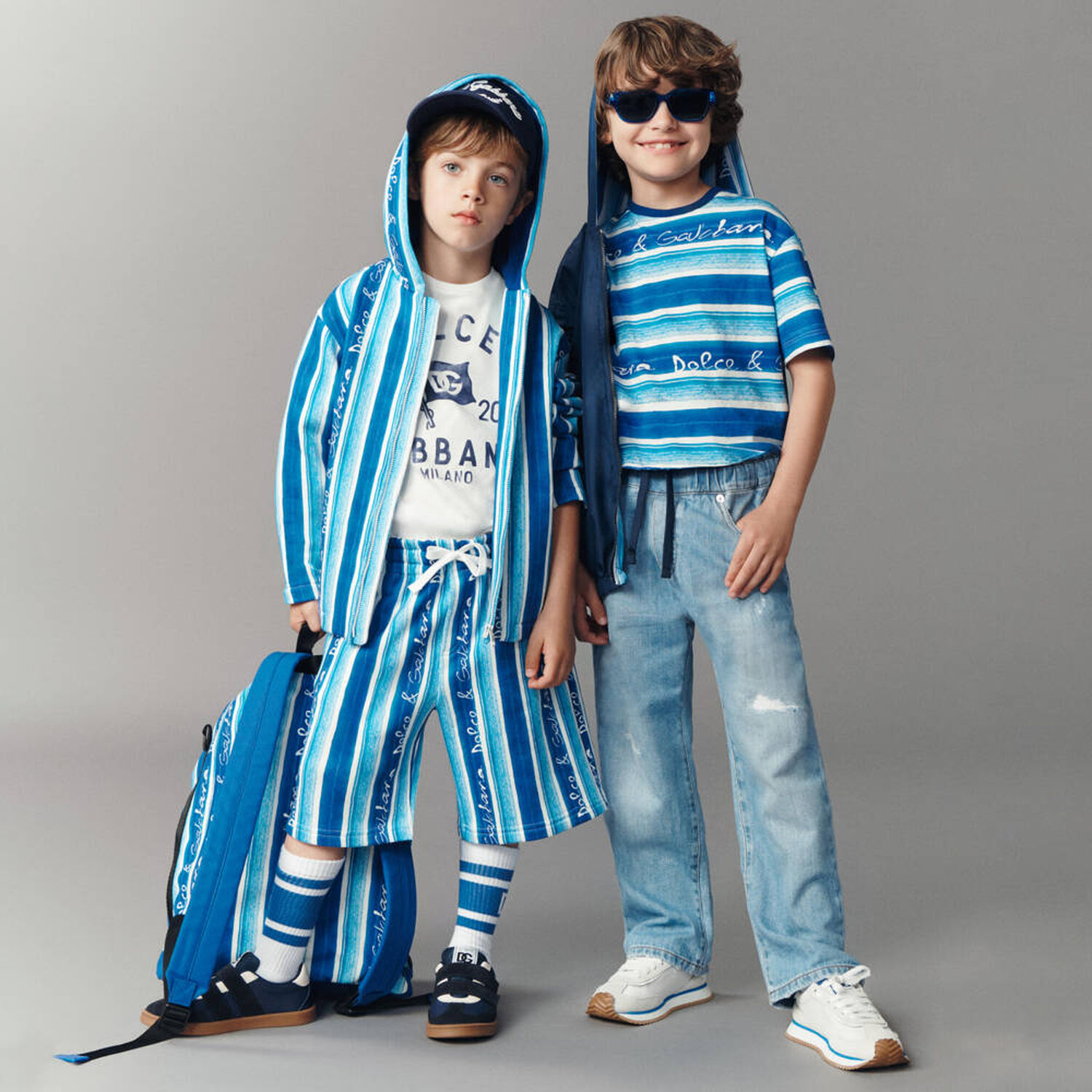 تي شيرت قطني أبيض للأولاد بشعار العلم, 1, hi-res