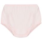 طقم بنات فستان تول مطرز باللون الوردي, 1, hi-res