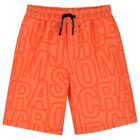 شورت سباحة بالشعار باللون برتقالي للأولاد, 1, hi-res
