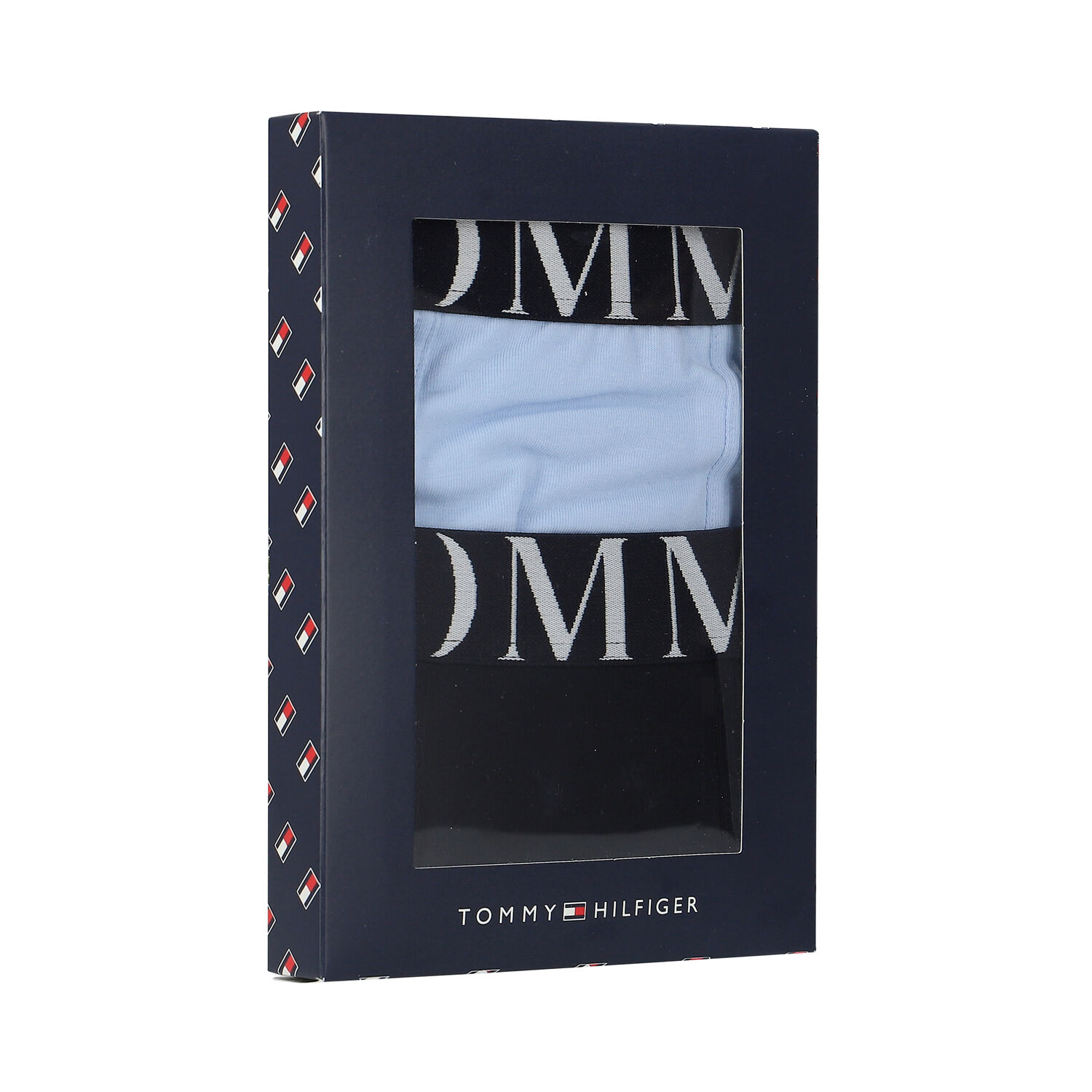 شورت بوكسر بالشعار باللون الأسود والأزرق (قطعتين), 1, hi-res