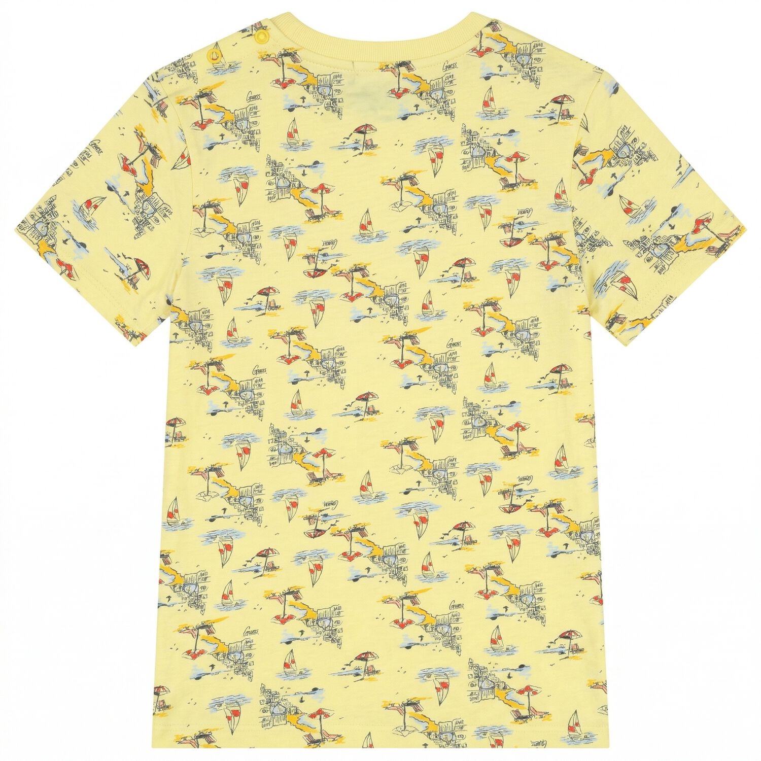 طقم شورتات للأولاد باللونين الأصفر و الكحلي بالشعار, 1, hi-res