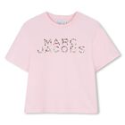 Girls Pink Logo Rhinestone T-Shirt, 2, hi-res