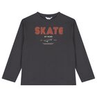 Boys Ivory & Grey Long Sleeve Top ( 2-Pack ), 1, hi-res