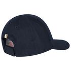 Boys Navy Blue Logo Cap, 2, hi-res