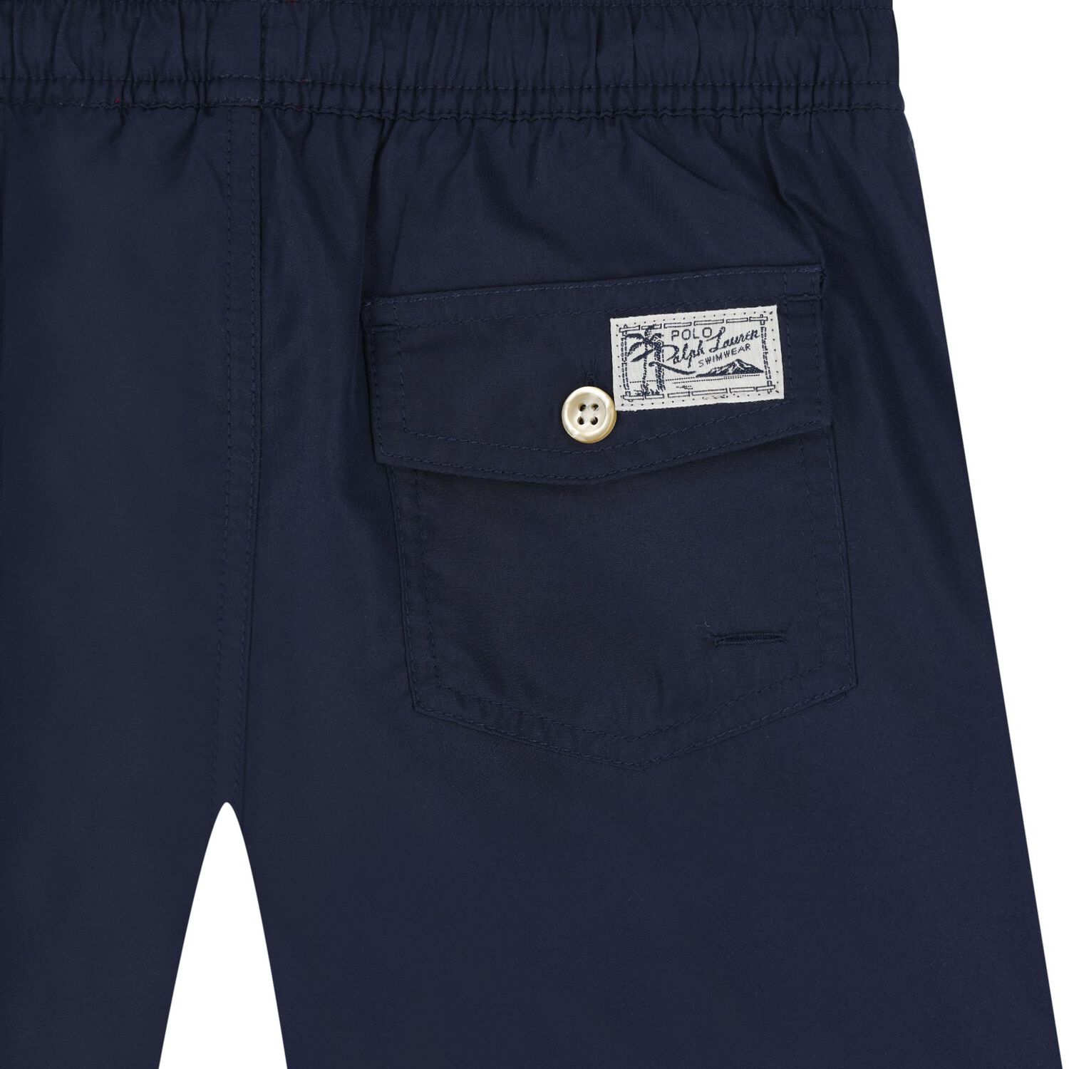 Boys Navy Blue Logo Swimshorts, 1, hi-res