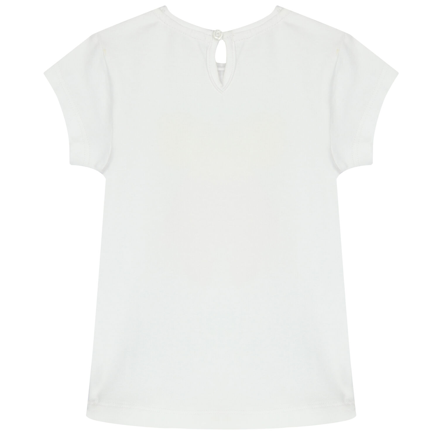 Younger Girls White Bow Logo T-Shirt, 1, hi-res