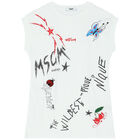 فستان بالشعار باللون الأبيض, 1, hi-res