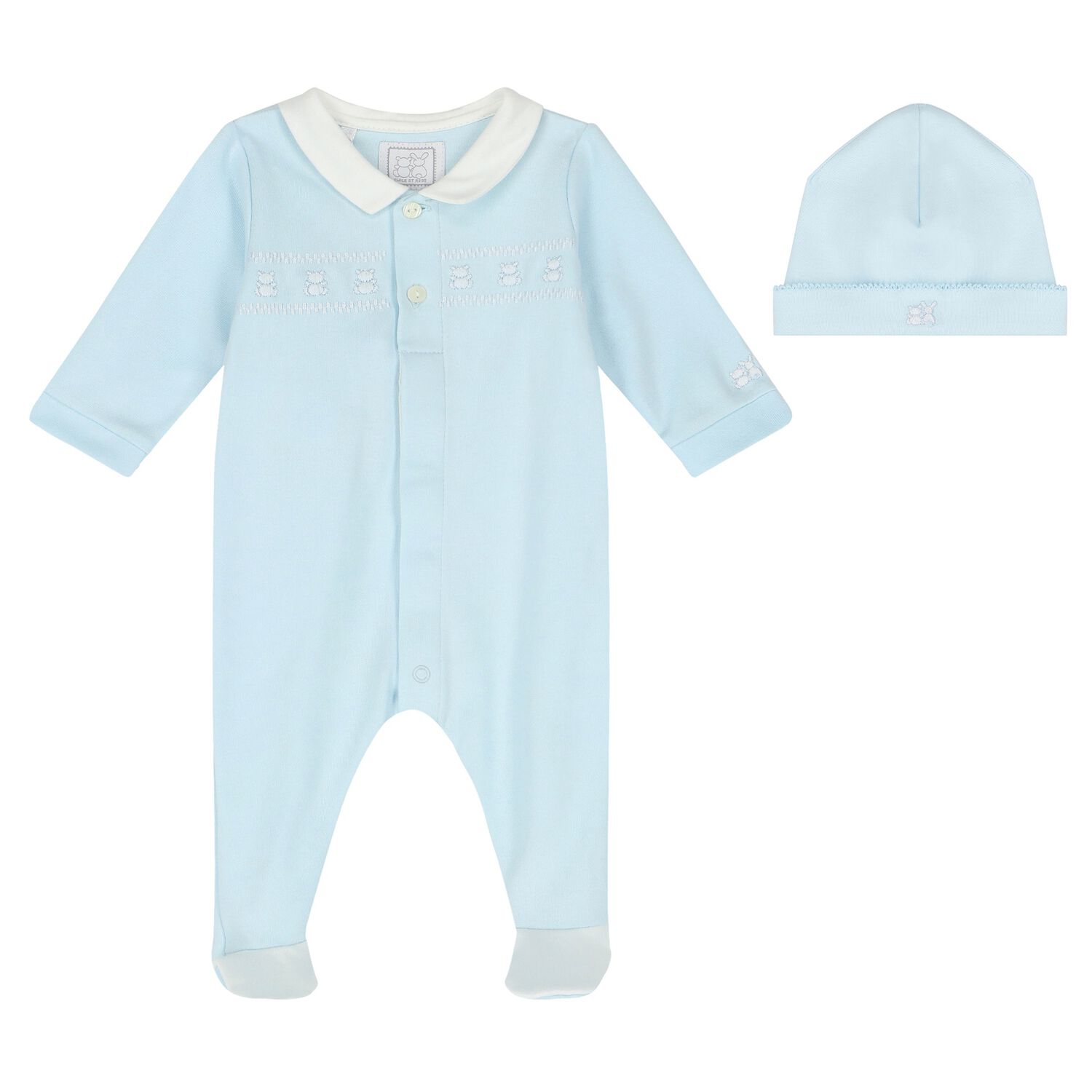 Baby Boys Blue Babygrow Set, 1, hi-res