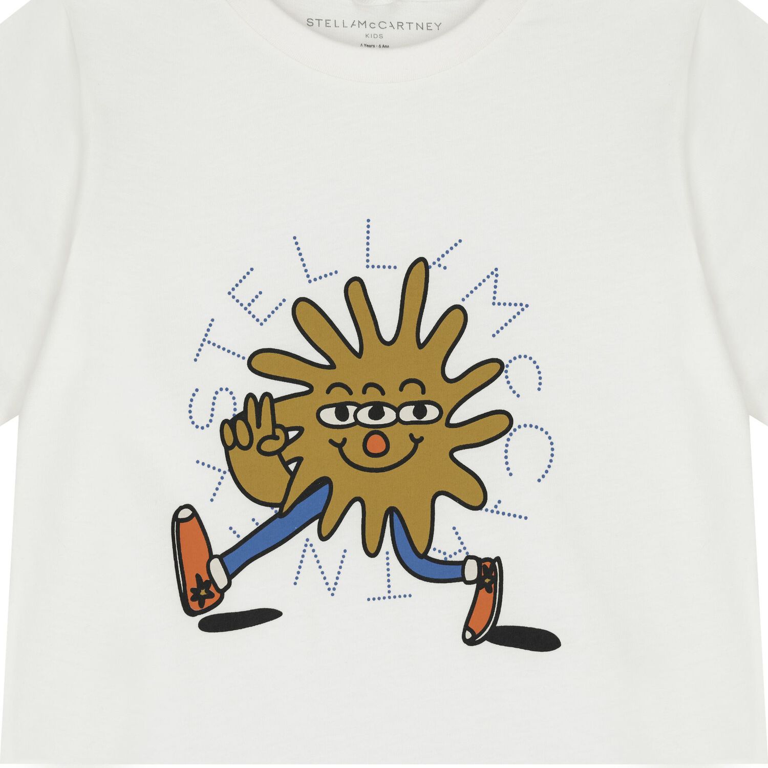 تيشيرت أولاد بالشعار باللون العاجي, 1, hi-res