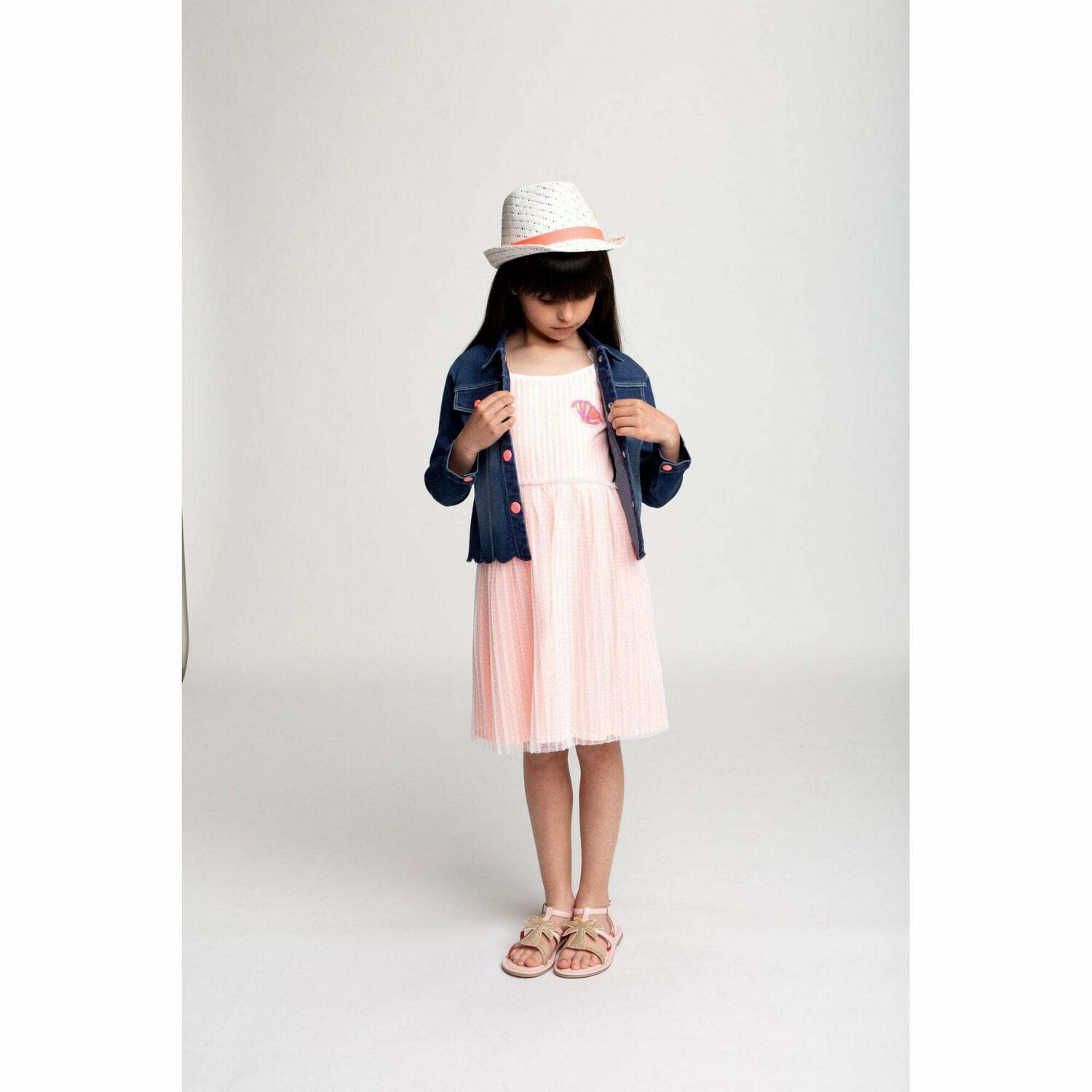 Girls Pale pink Tulle Dress, 1, hi-res