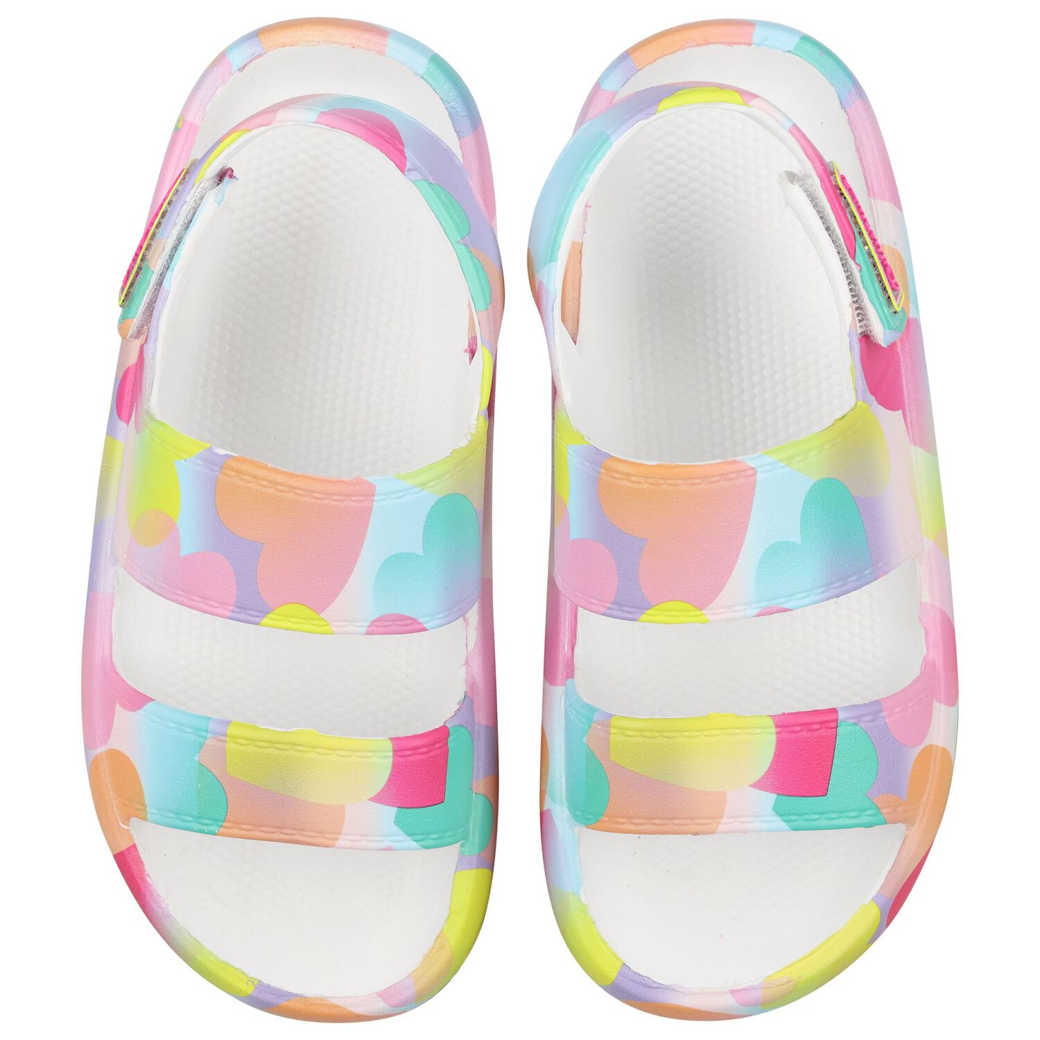Girls Multi-Coloured Striped Sandals, 1, hi-res image number null