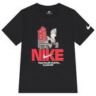 Boys Black Logo T-Shirt, 1, hi-res
