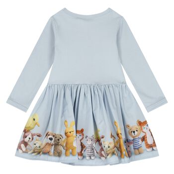 Younger Girls Blue Bear Dress