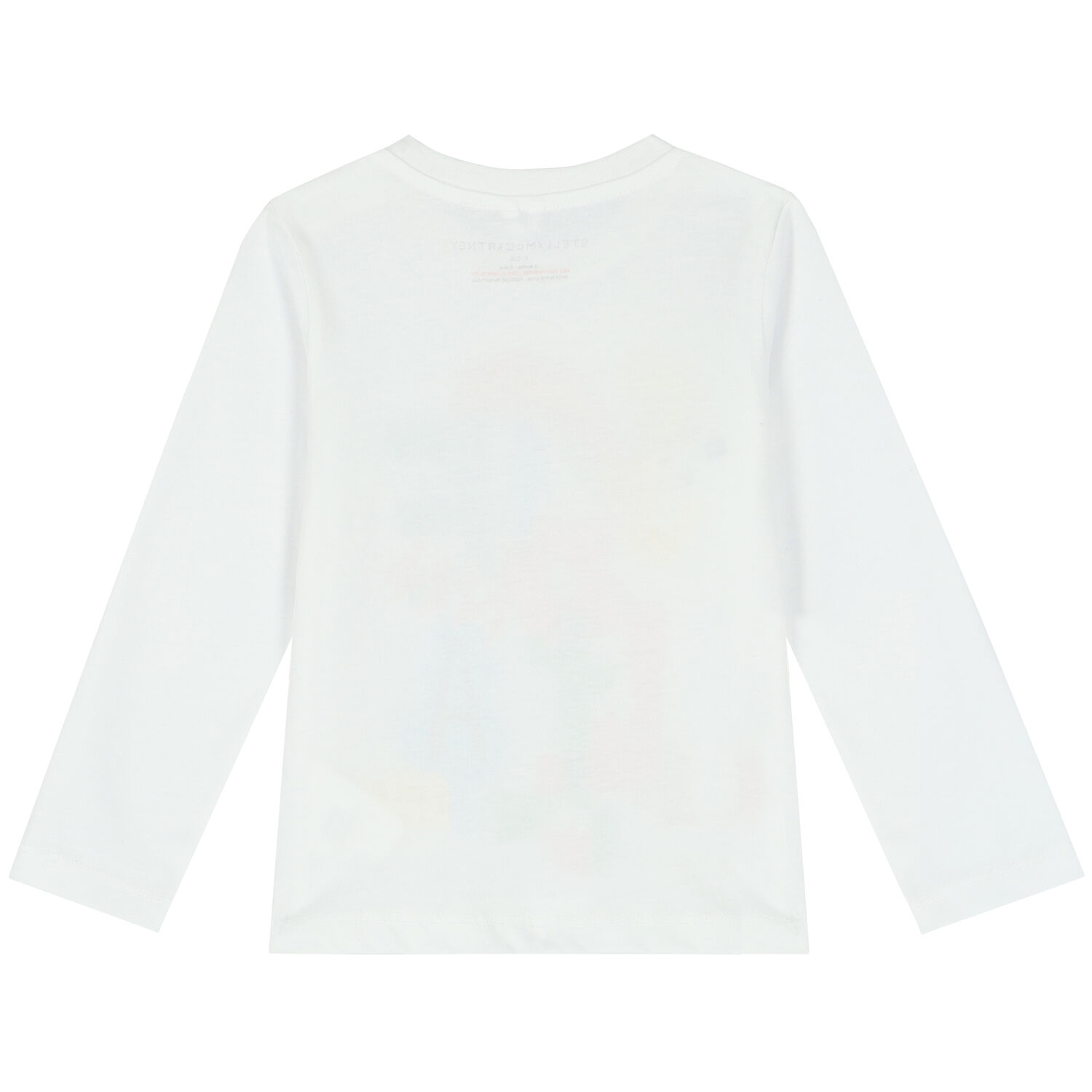 Younger Girls White Logo Long Sleeve Top, 1, hi-res