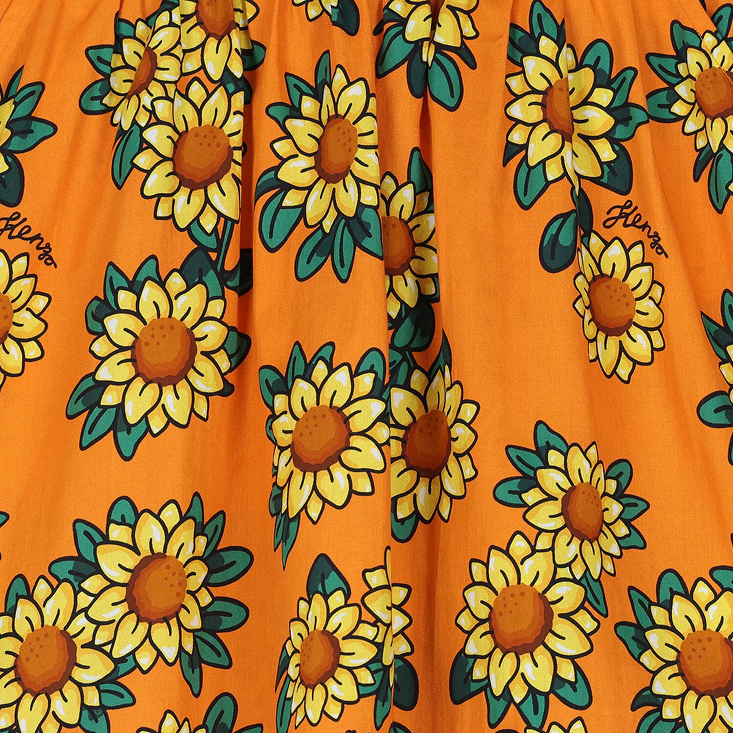Girls Orange Sunflower Skirt, 1, hi-res image number null