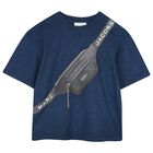 Boys Blue Belt Bag T-Shirt, 1, hi-res