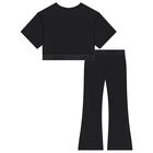 طقم ليجنز بشعار باللون الأسود للبنات, 2, hi-res