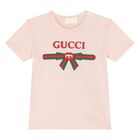 Younger Girls Pink Logo T-Shirt, 1, hi-res
