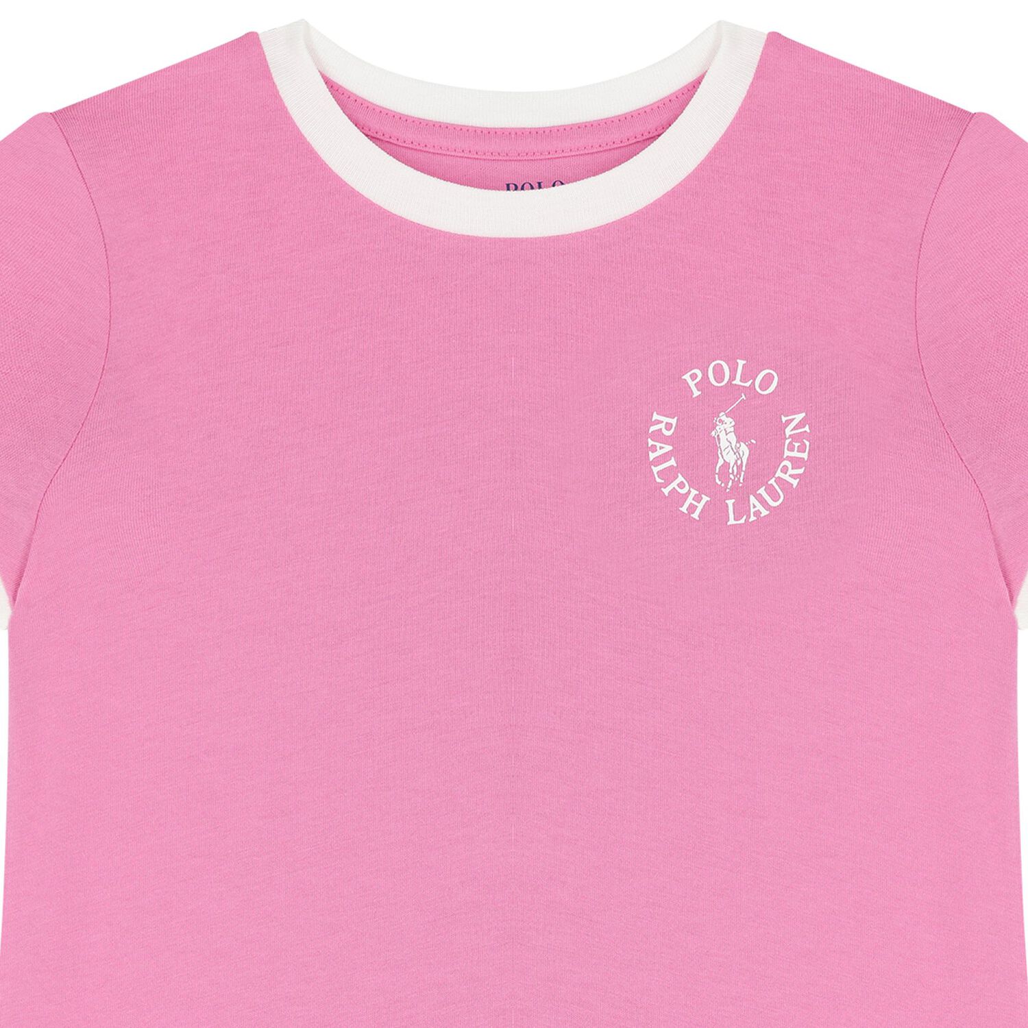 Girls Pink Cotton Logo T-Shirt, 1, hi-res image number null