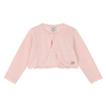 Younger Girls Pink Knitted Cardigan
